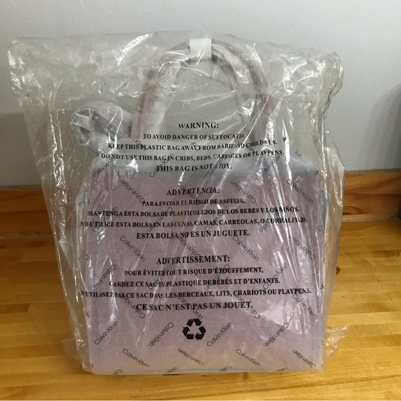 Calvin Klein Moon Embossed Shoulder Signature 3 Compartment Convertible Satchel - Picture 2 of 3